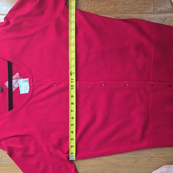 SIMPLY STYLED BRAND WOMEN'S MISSY SIZE RED FRONT BUTTON CARDIGAN SIZE XL - Picture 8 of 15